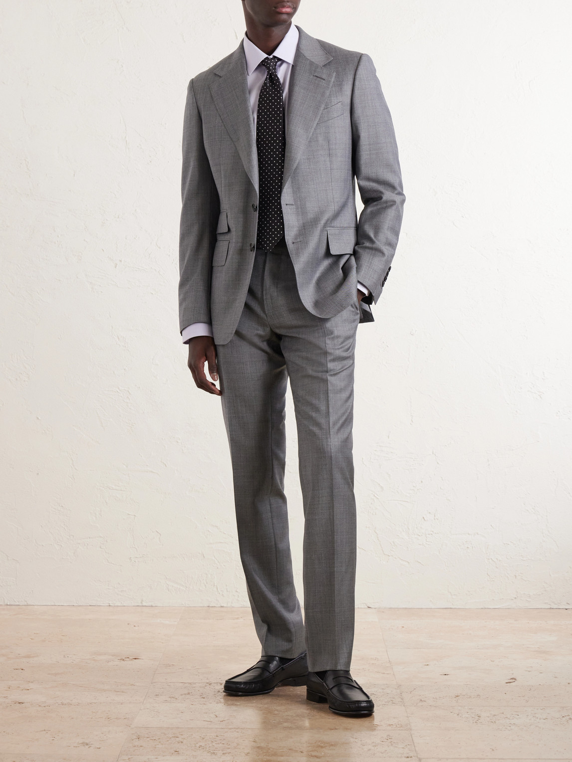 Tom Ford Shelton Straight-Leg Wool-Twill Suit Trousers - Men | Thumbnail 2 Tom Ford Shelton Straight-Leg Wool-Twill Suit Trousers - Men | Thumbnail 2
