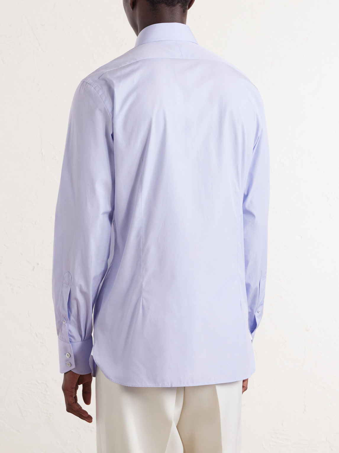 Classic-Collar Cotton-Poplin Shirt