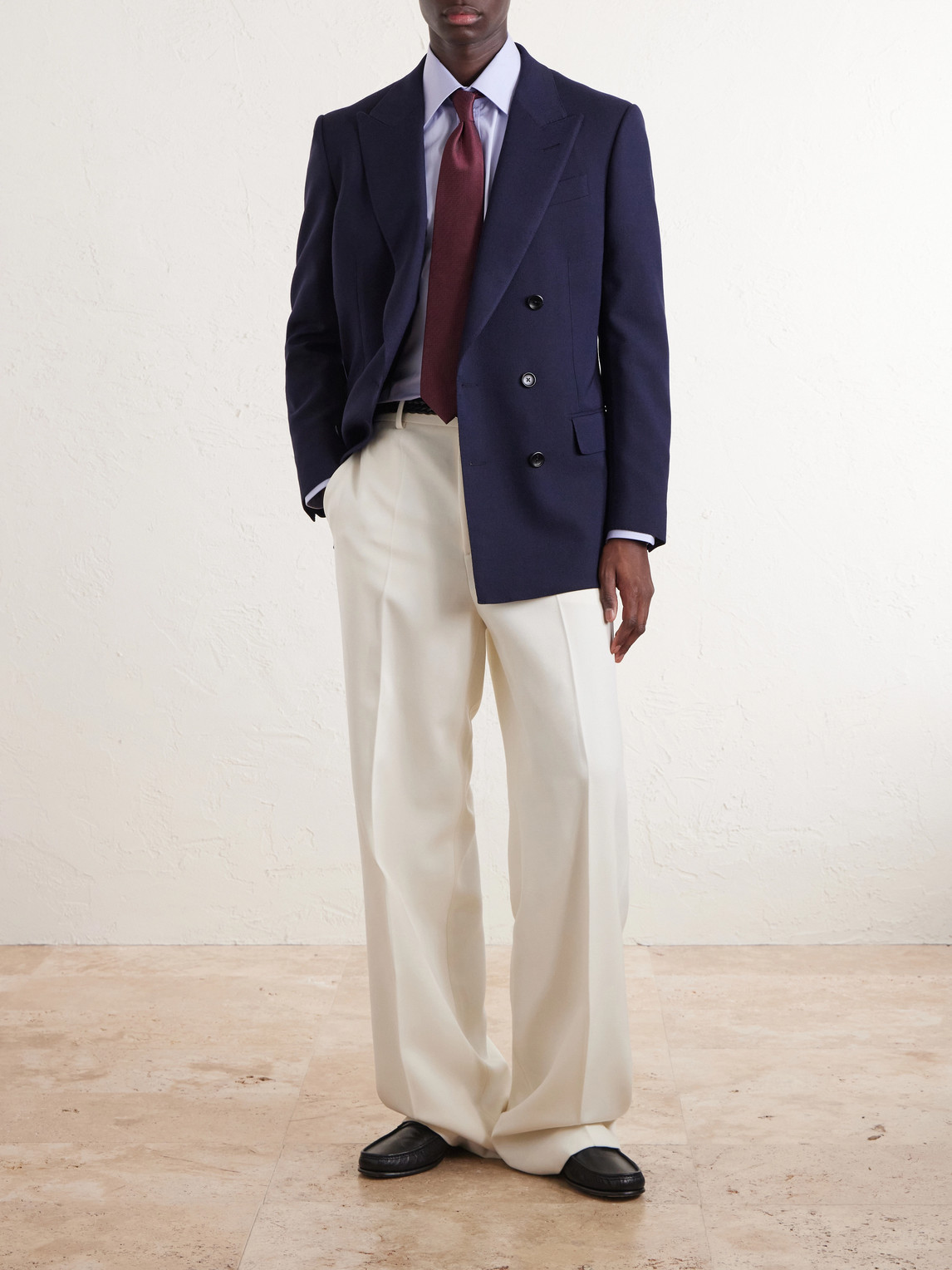 Classic-Collar Cotton-Poplin Shirt