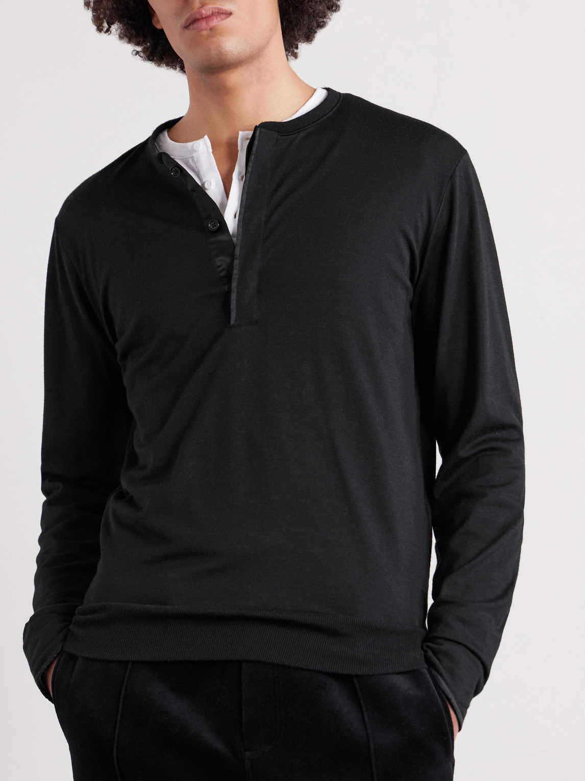 Slim-Fit Cashmere, Wool And Silk-Blend Sweatshirt