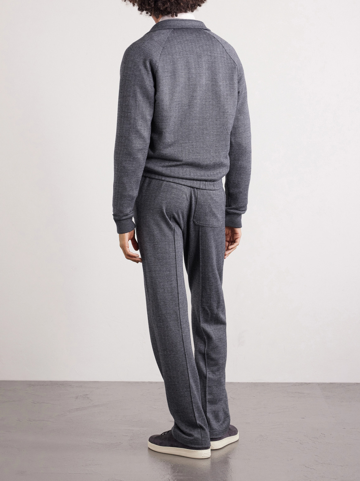 Herringbone Cotton, Wool And Silk-Blend Jacket