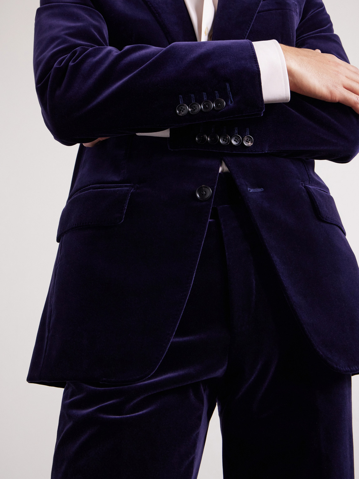 Atticus Slim-Fit Cotton-Blend Velvet Suit Jacket
