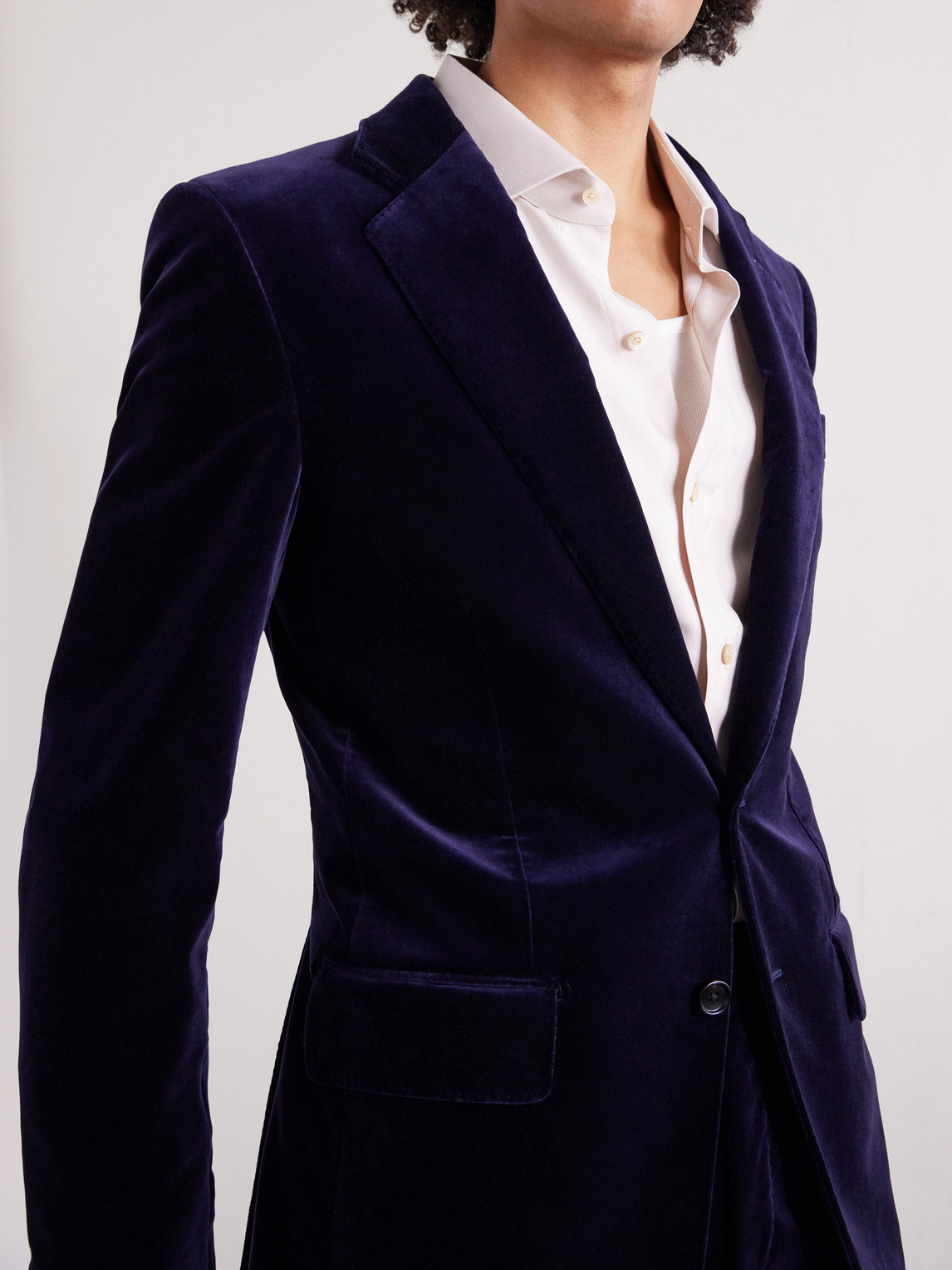 Atticus Slim-Fit Cotton-Blend Velvet Suit Jacket