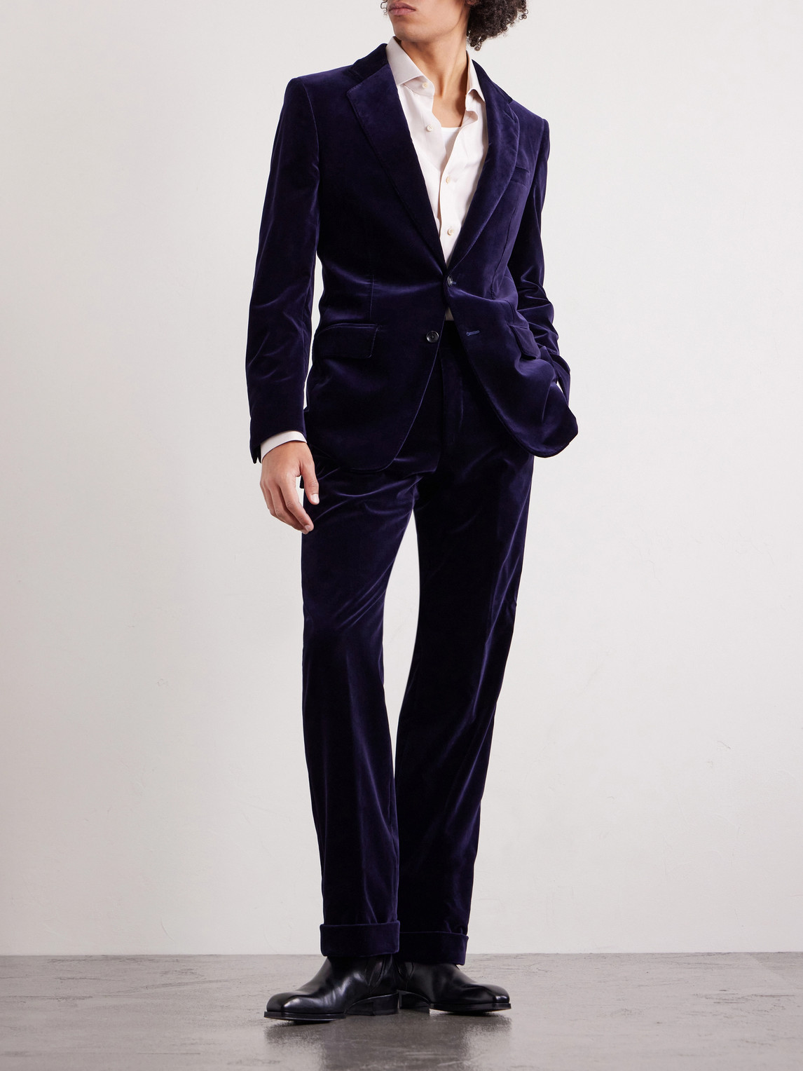 Atticus Slim-Fit Cotton-Blend Velvet Suit Jacket