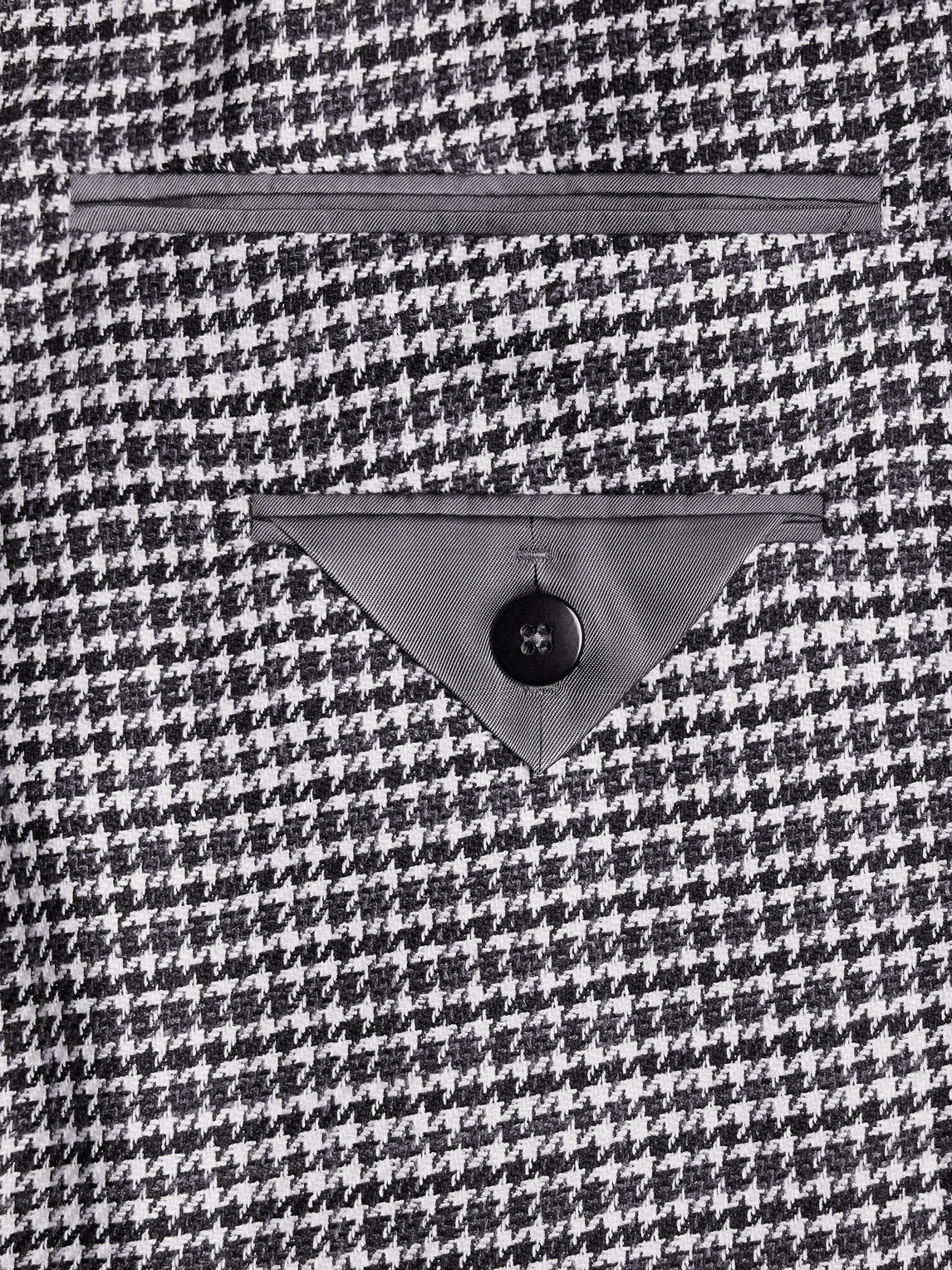 Houndstooth Wool-Blend Blazer