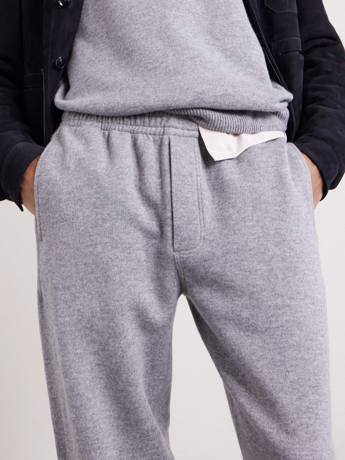 Tapered Cashmere And Cotton-Blend Sweatpants