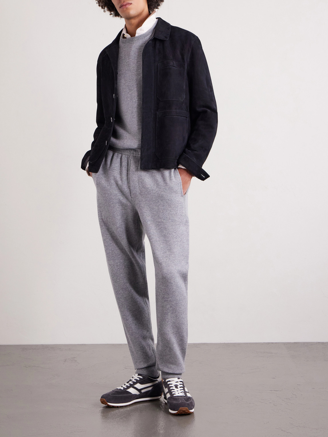 Tapered Cashmere And Cotton-Blend Sweatpants