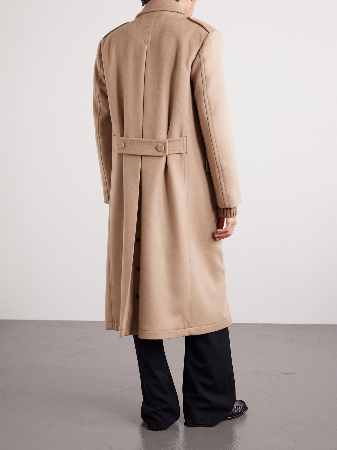 Double-Breasted Wool And Cashmere-Blend Coat