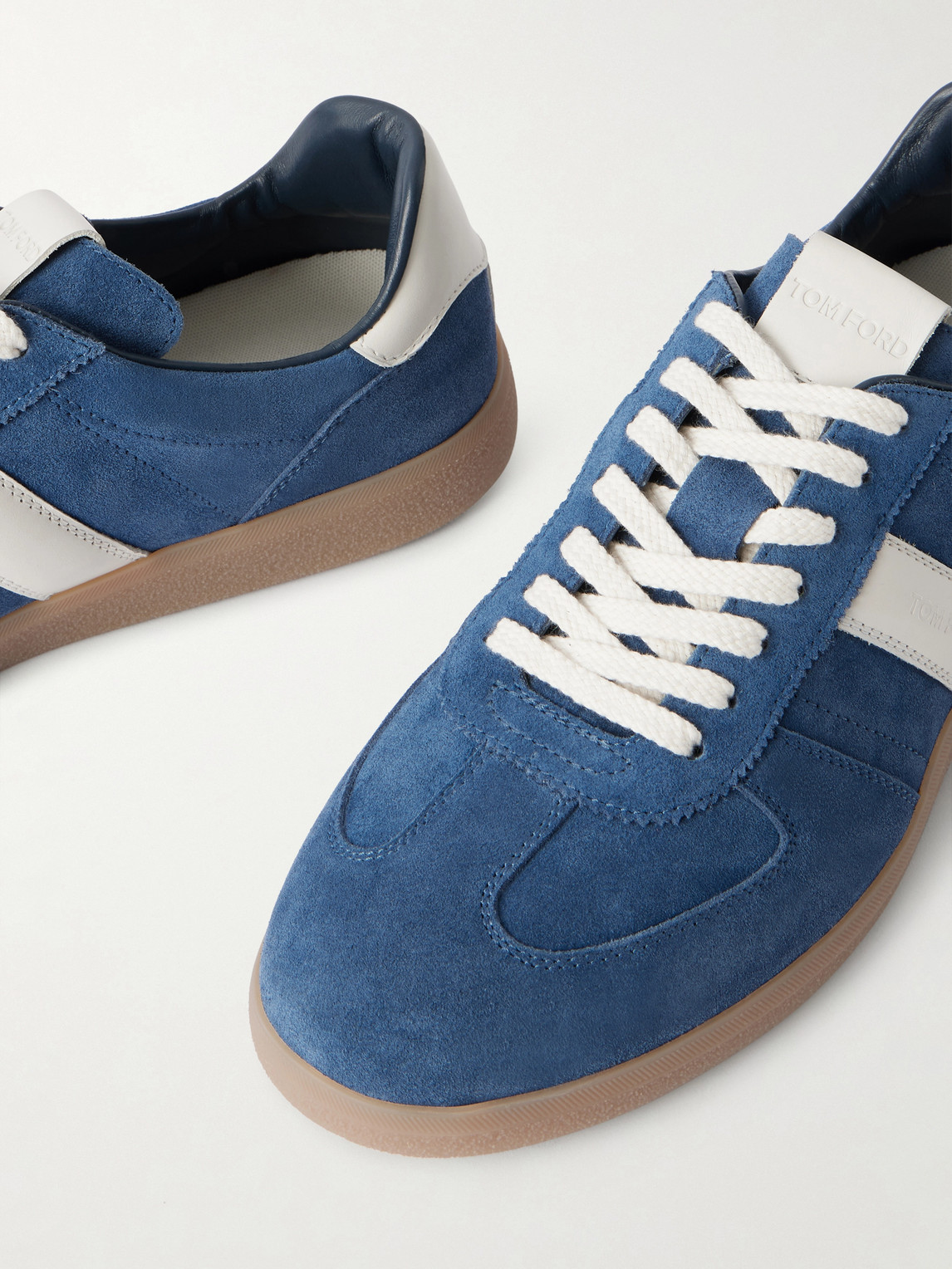 Tom Ford Archer Leather-Trimmed Suede Sneakers - Men | Thumbnail 5 Tom Ford Archer Leather-Trimmed Suede Sneakers - Men | Thumbnail 5