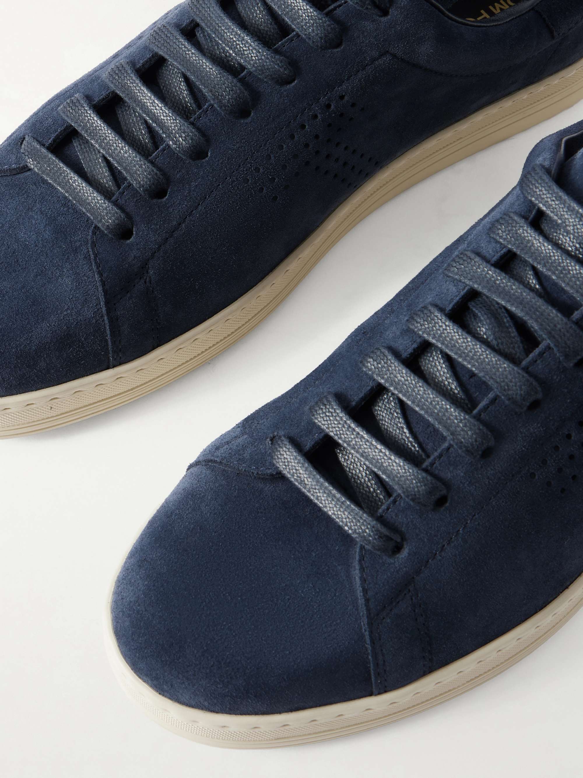 Tom Ford Navy Blue Nylon‎ Suede Low Top Runners Sneakers Italy Men\'s Size 8.5 Men main image 4