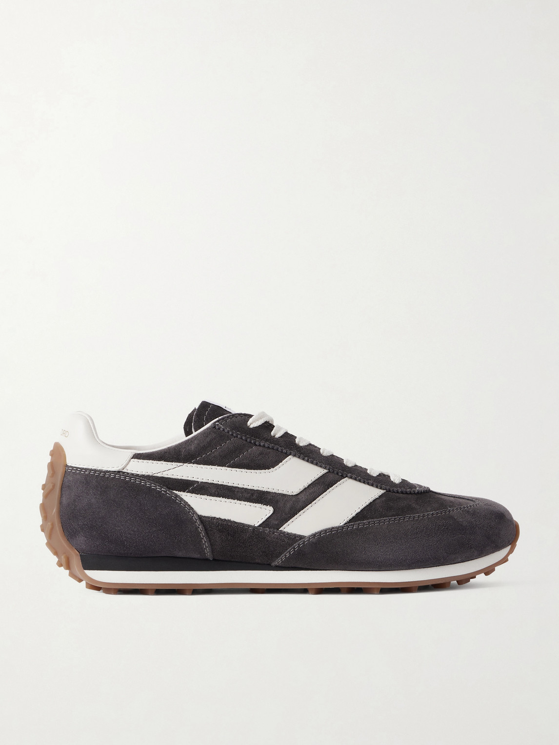 Tom Ford Mick Leather-trimmed Suede Sneakers In Multi