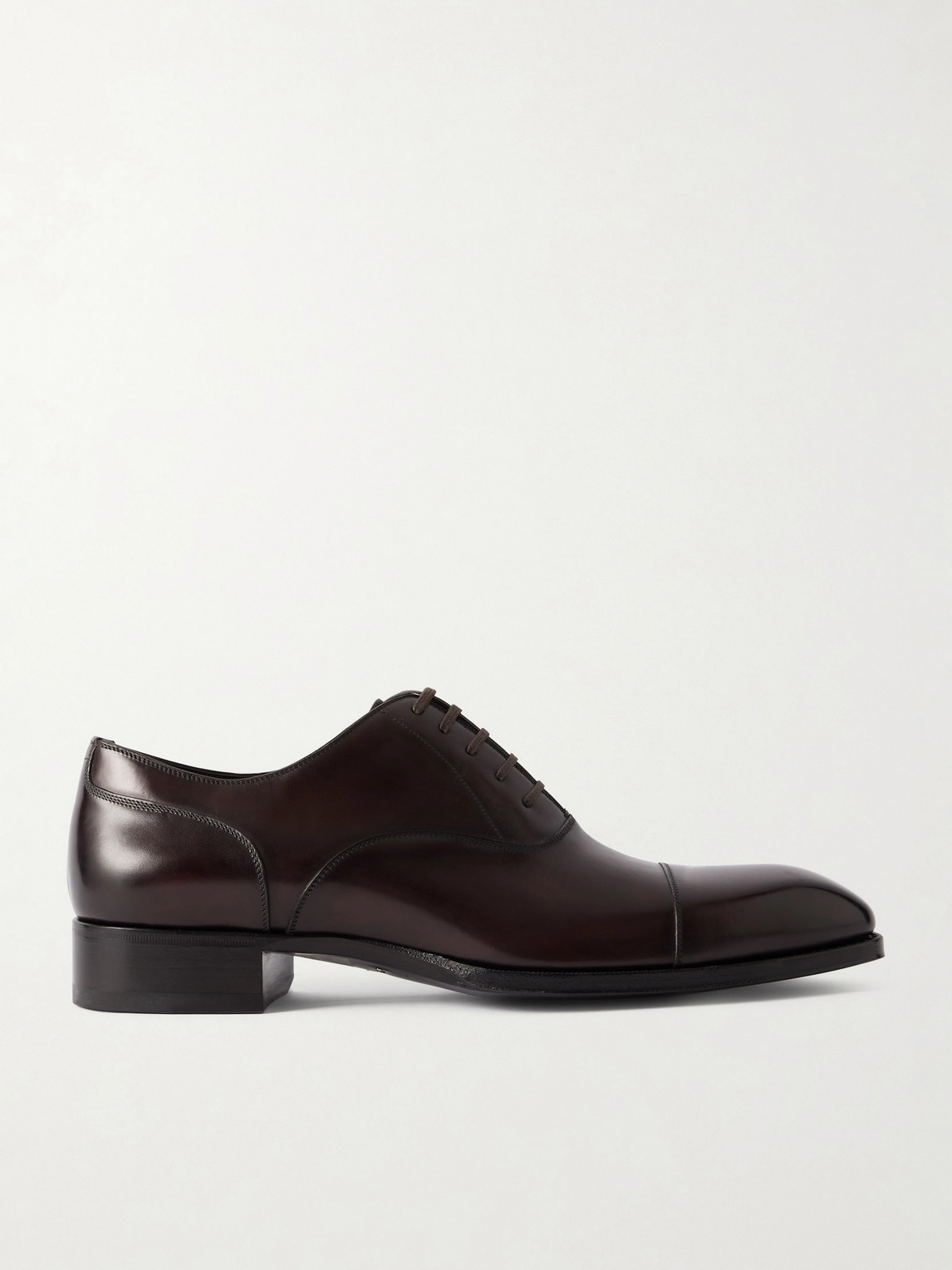 Tom Ford Elkan Burnished-leather Oxford Shoes In Multi