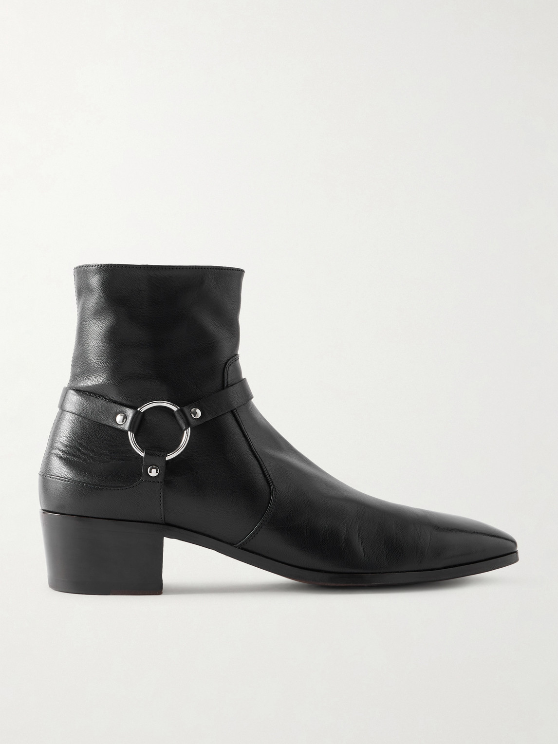 Tom Ford Clint Embellished Leather Boots In Black