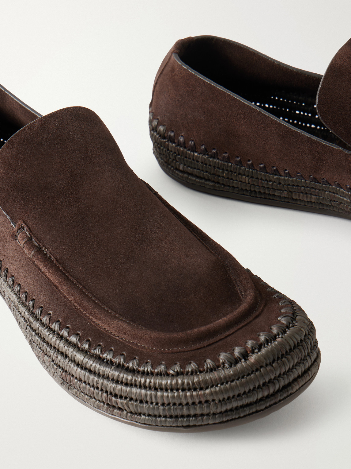 Paula'S Ibiza Rio Raffia-Trimmed Loafers