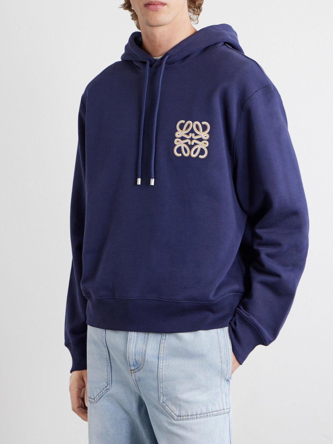 Paula'S Ibiza Anagram-Embroidered Cotton-Jersey Hoodie