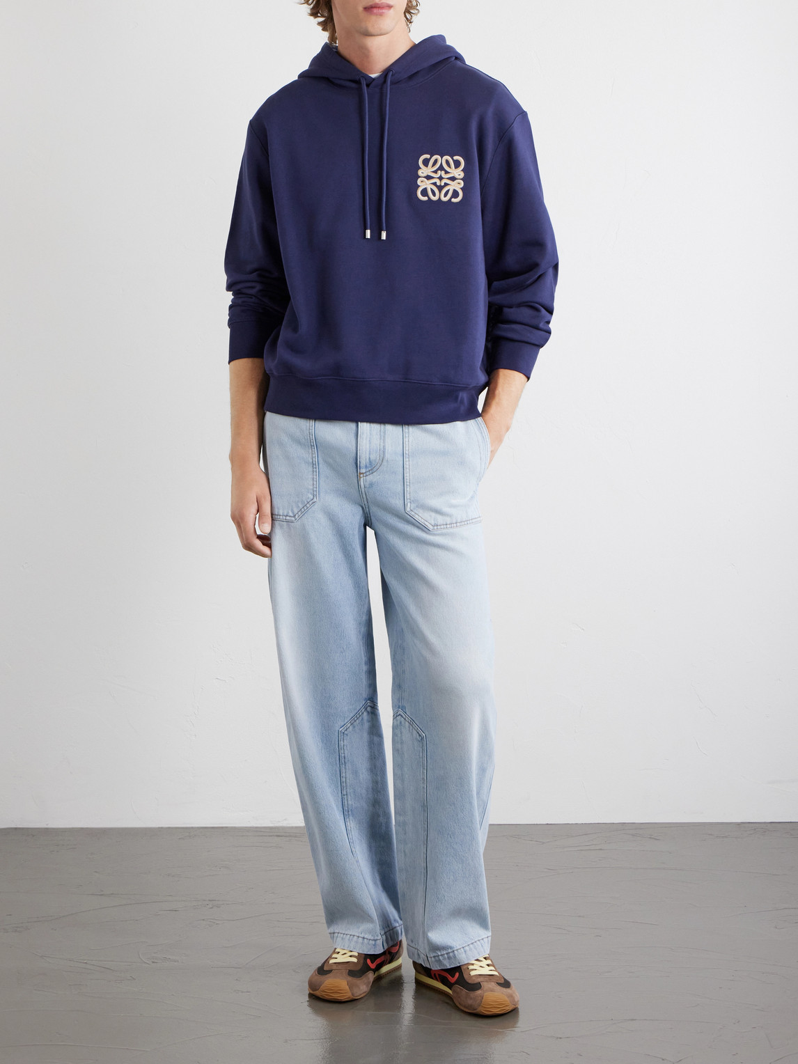 Paula'S Ibiza Anagram-Embroidered Cotton-Jersey Hoodie