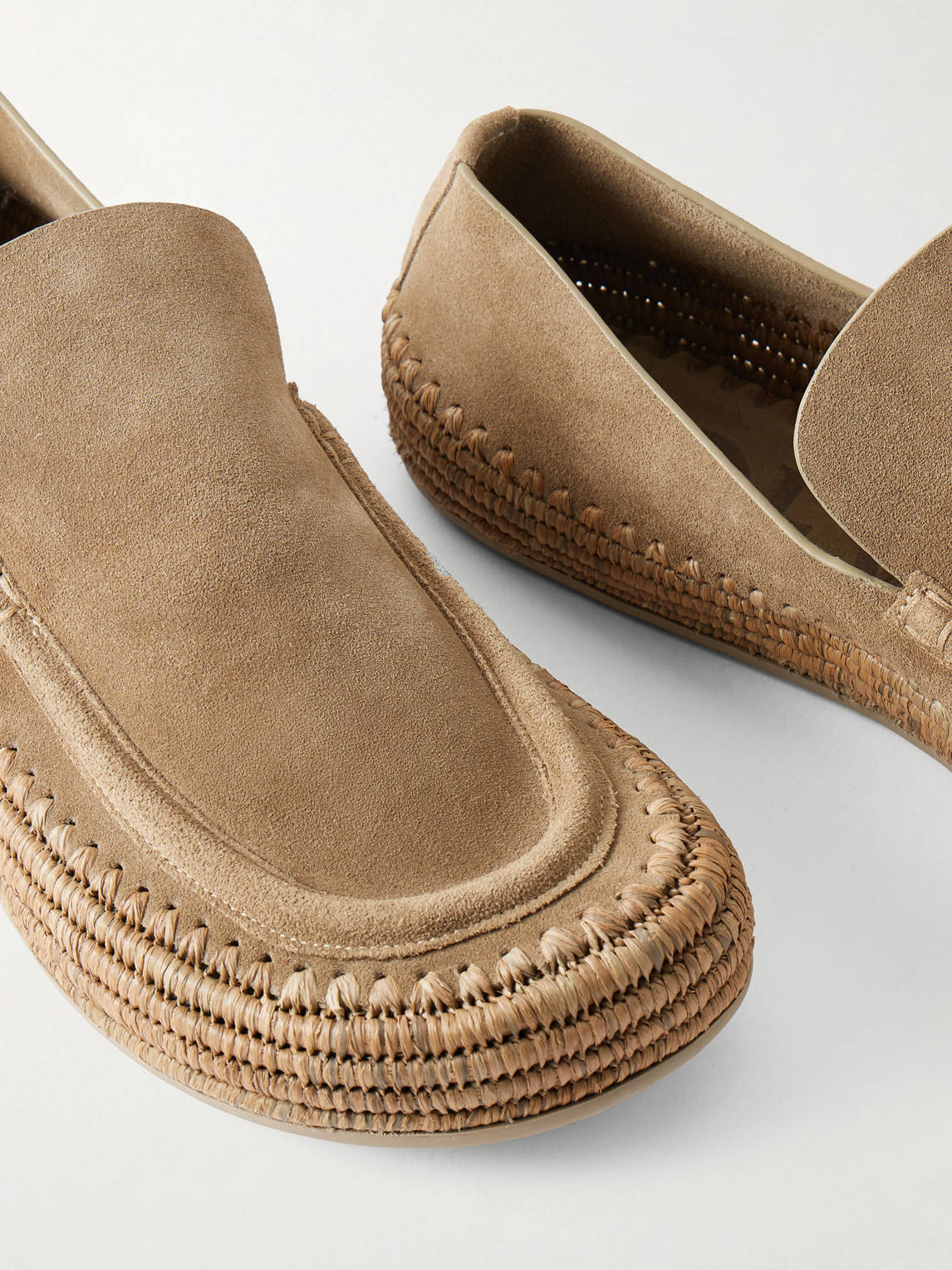 Paula'S Ibiza Rio Raffia-Trimmed Loafers