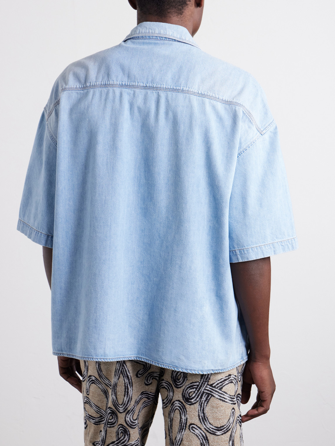Paula'S Ibiza Logo-Embroidered Denim Shirt