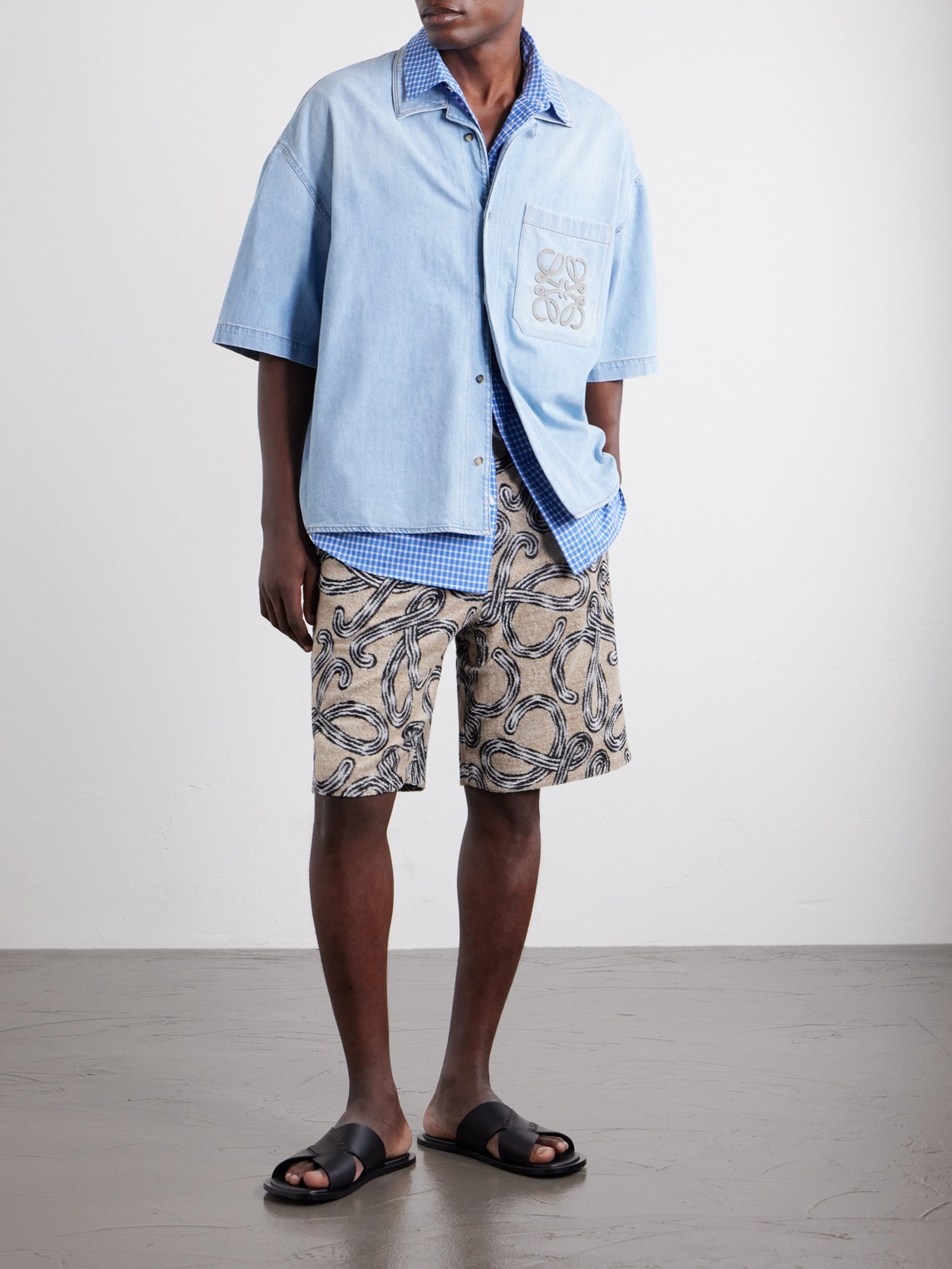 Paula'S Ibiza Logo-Embroidered Denim Shirt