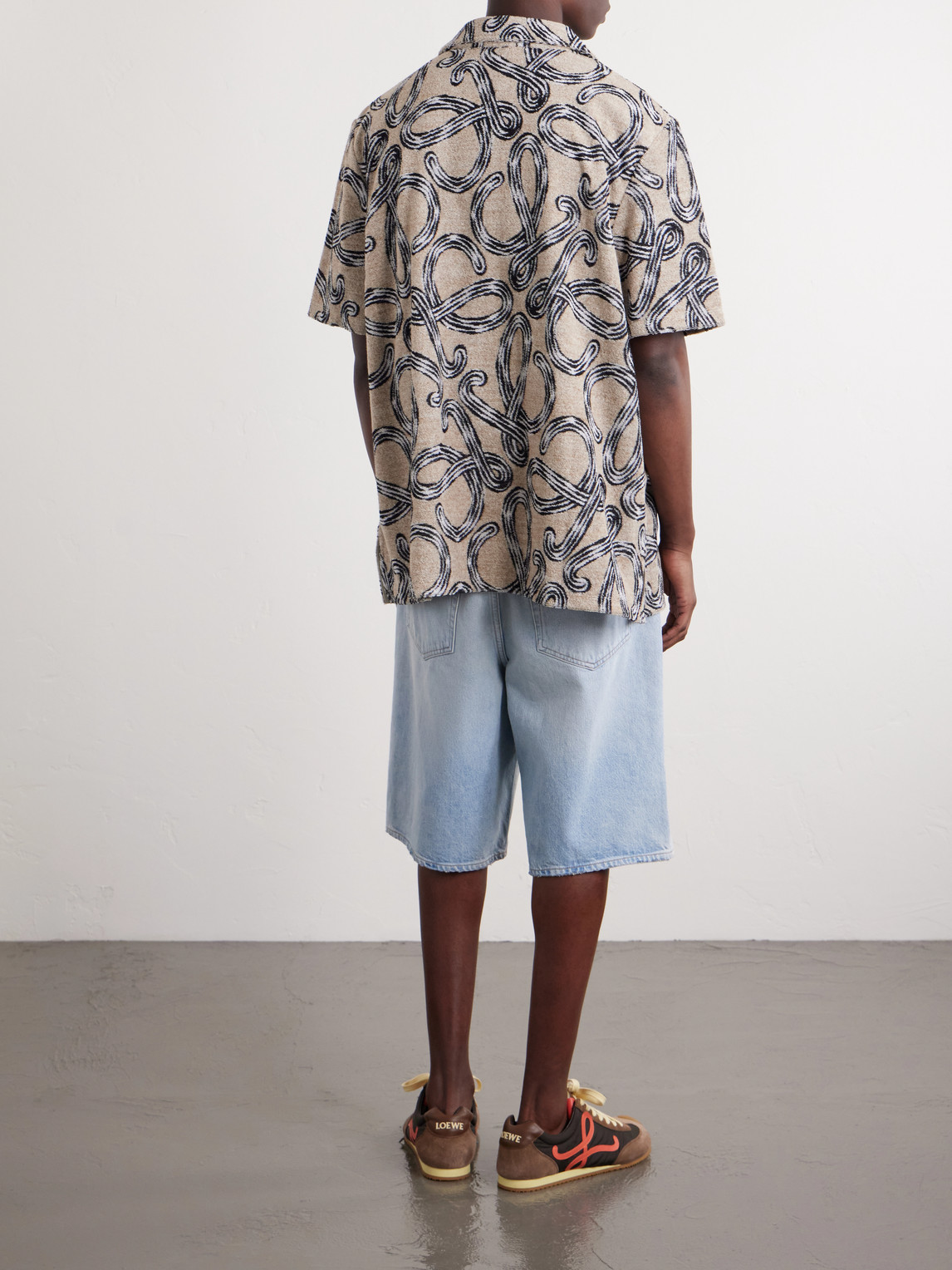 Paula'S Ibiza Camp-Collar Printed Cotton-Blend Terry Shirt