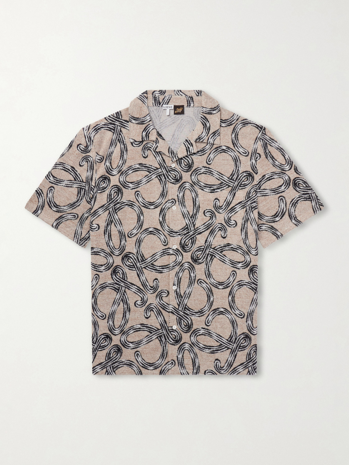 Loewe Paula's Ibiza Camp-Collar Printed Cotton-Blend Terry Shirt - Men