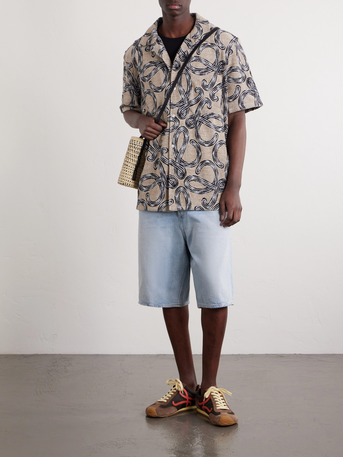 Paula'S Ibiza Camp-Collar Printed Cotton-Blend Terry Shirt