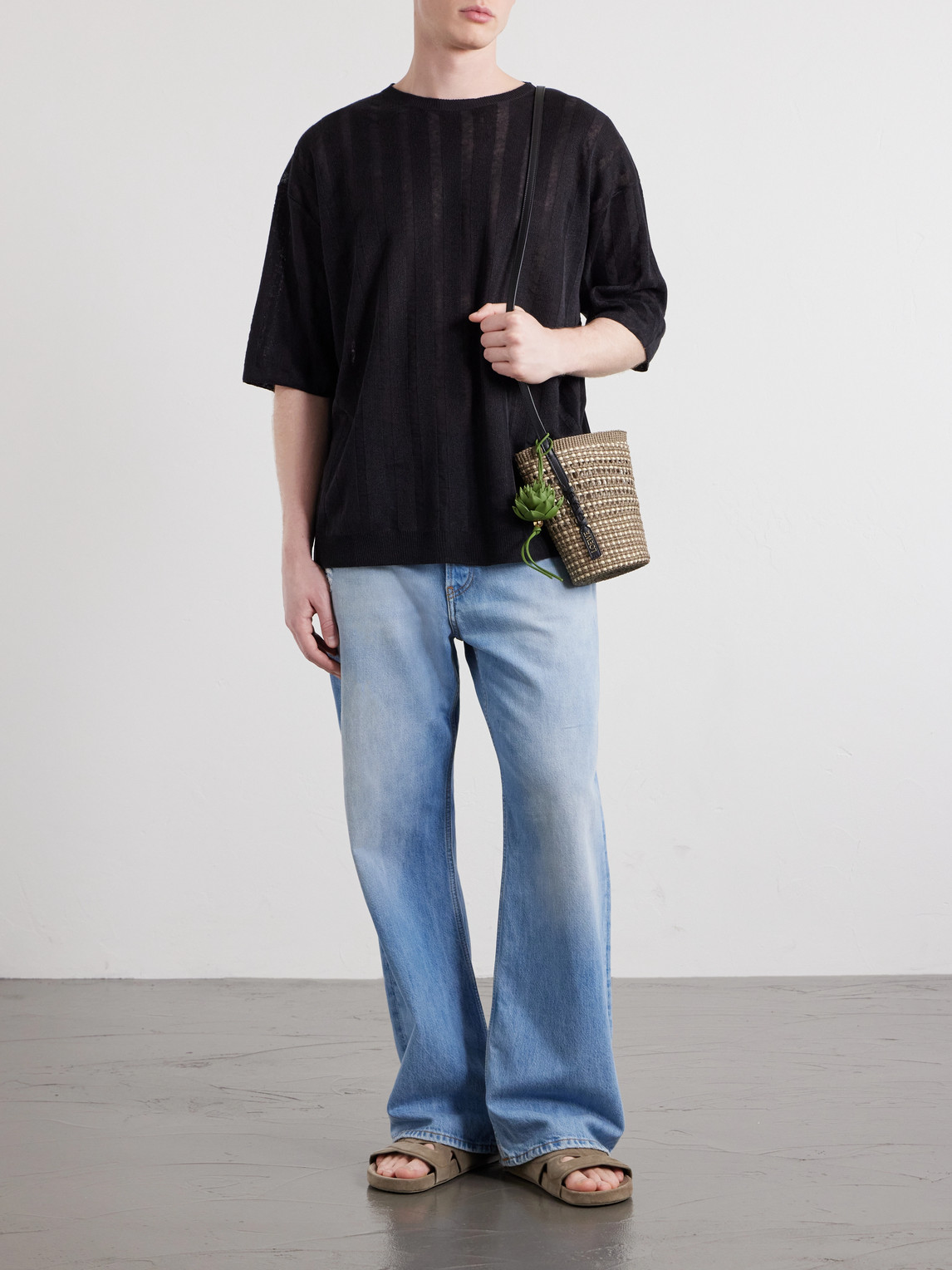 Paula'S Ibiza Knitted Linen-Blend T-Shirt