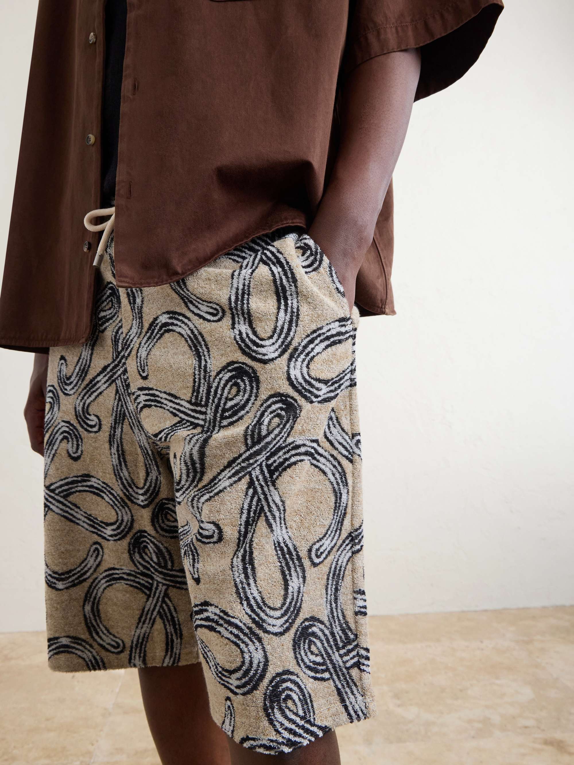 LOEWE + Paula's Ibiza Straight-Leg Printed Cotton-Blend Shorts for