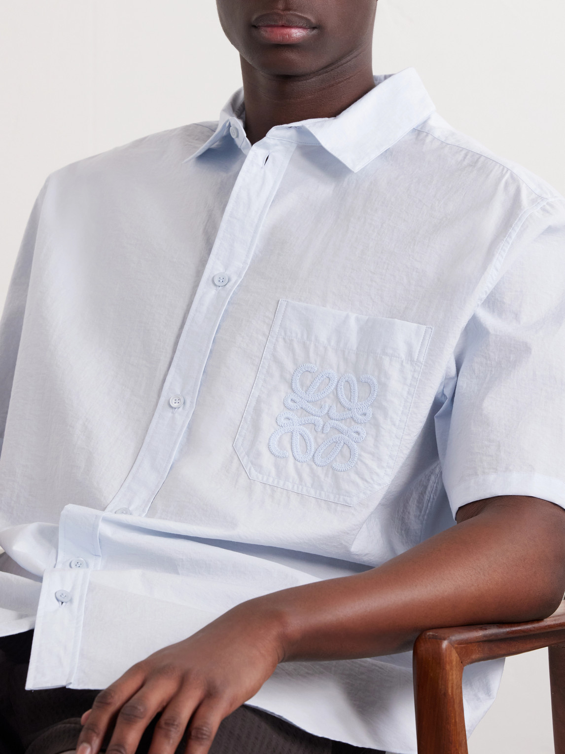 Paula'S Ibiza Logo-Embroidered Cotton-Blend Shirt