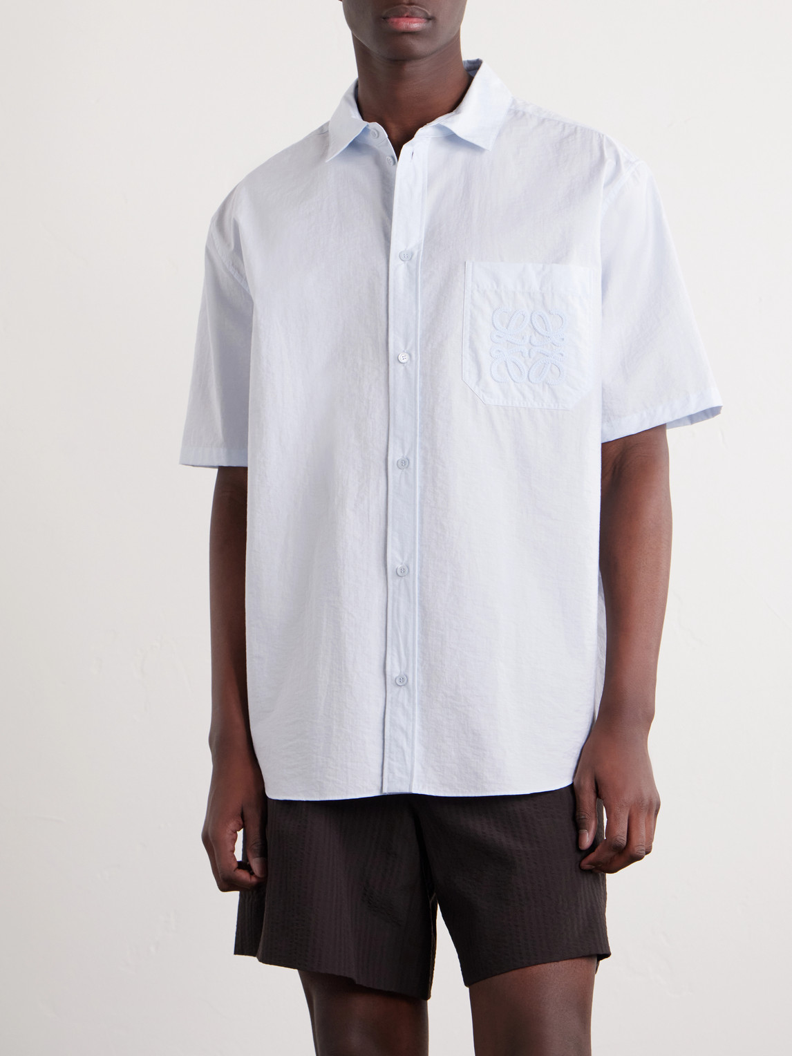 Paula'S Ibiza Logo-Embroidered Cotton-Blend Shirt