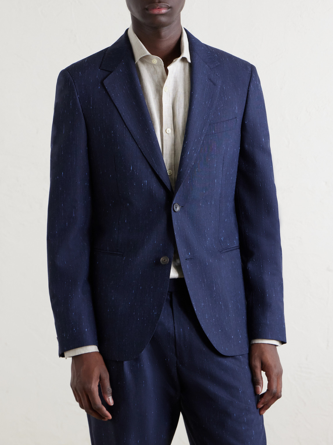 Mr P. - Wool And Silk-Blend Dupioni Suit Jacket