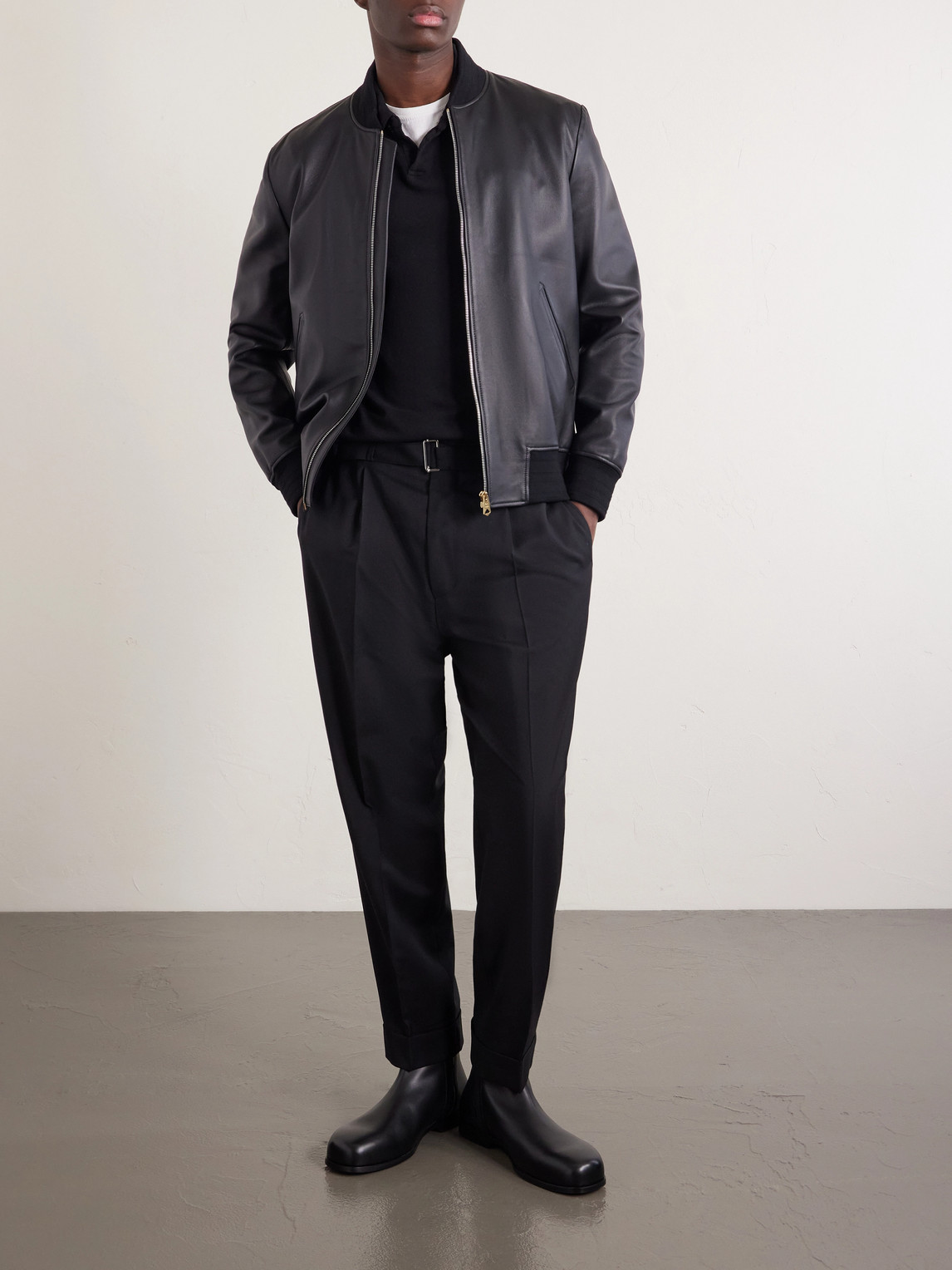 Open-Collar Cotton-Jersey Polo Shirt