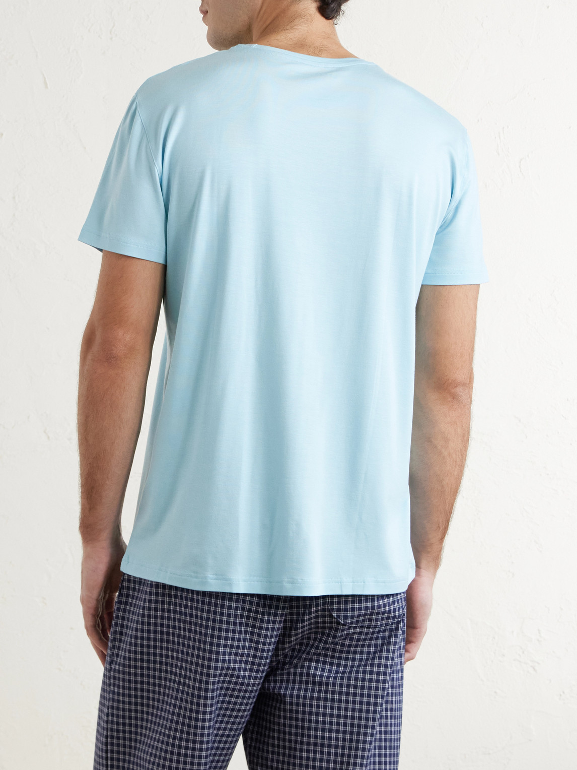 Derek Rose Stretch-jersey T-shirt In Blue