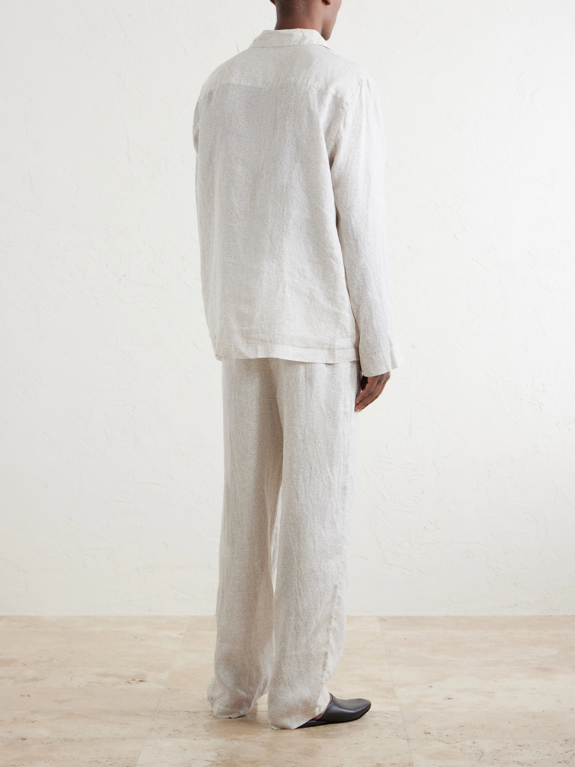  Derek Rose - Milan 31 Printed Linen Pyjama Set - Men - Neutrals - S 
