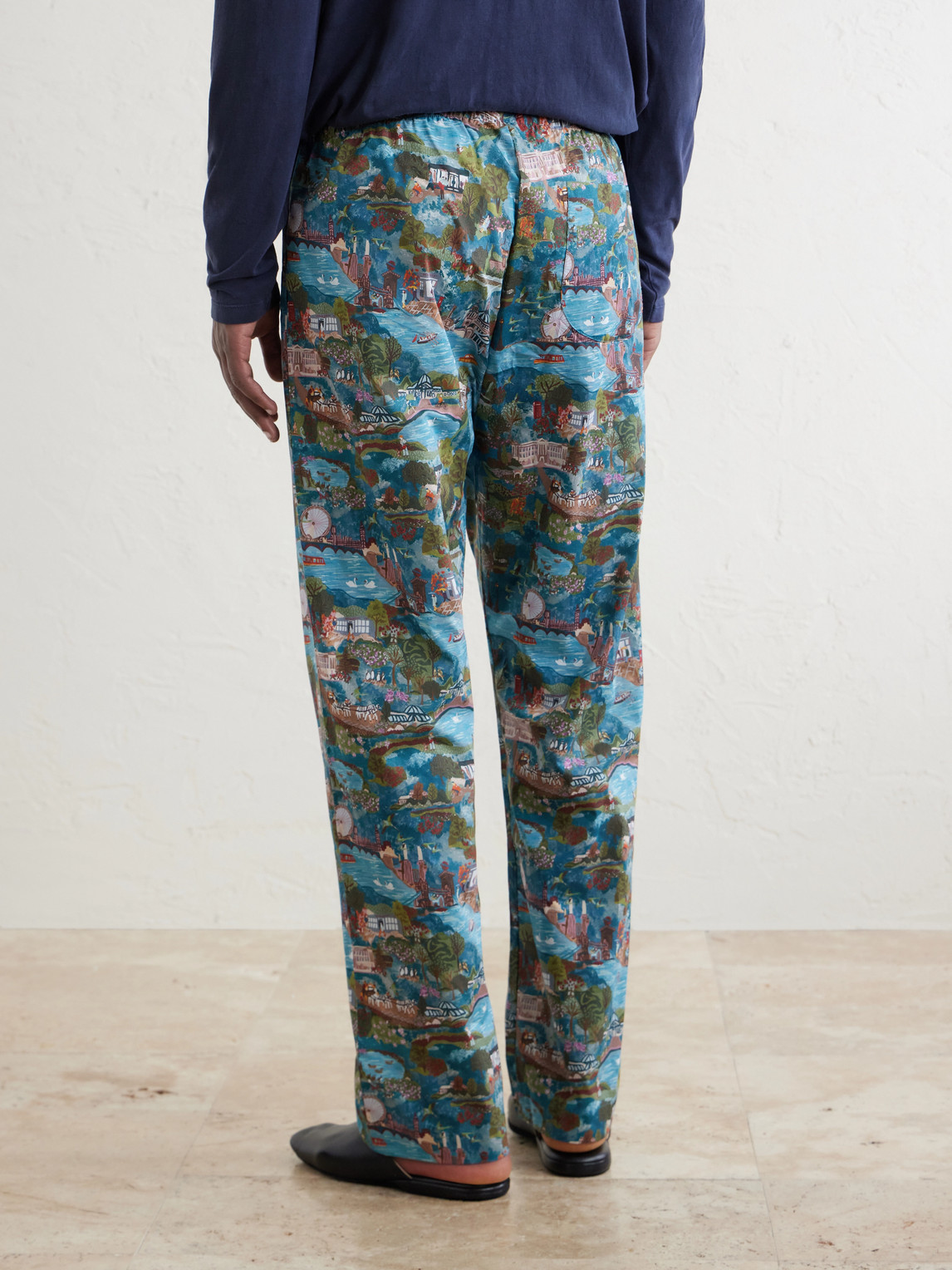  Derek Rose - Ledbury 100 Printed Cotton Pyjama Trousers - Men - Blue - S 