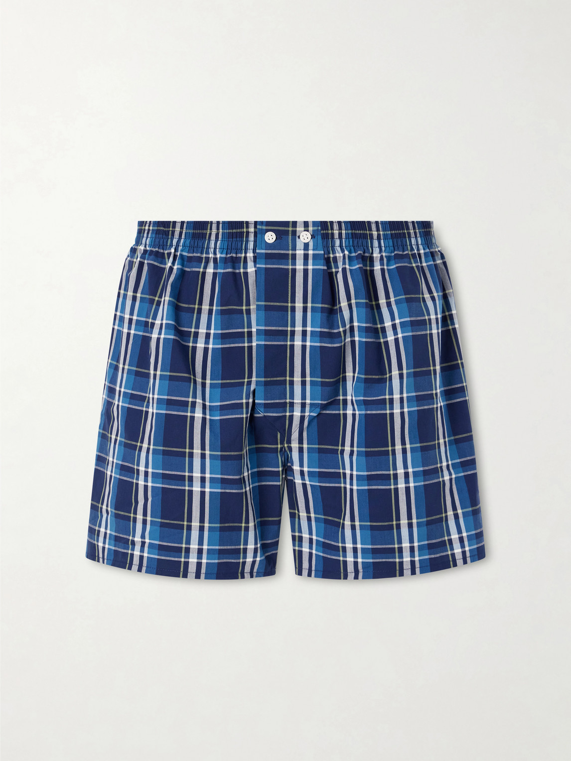 Barker 42 Checked Cotton-Jersey Boxer