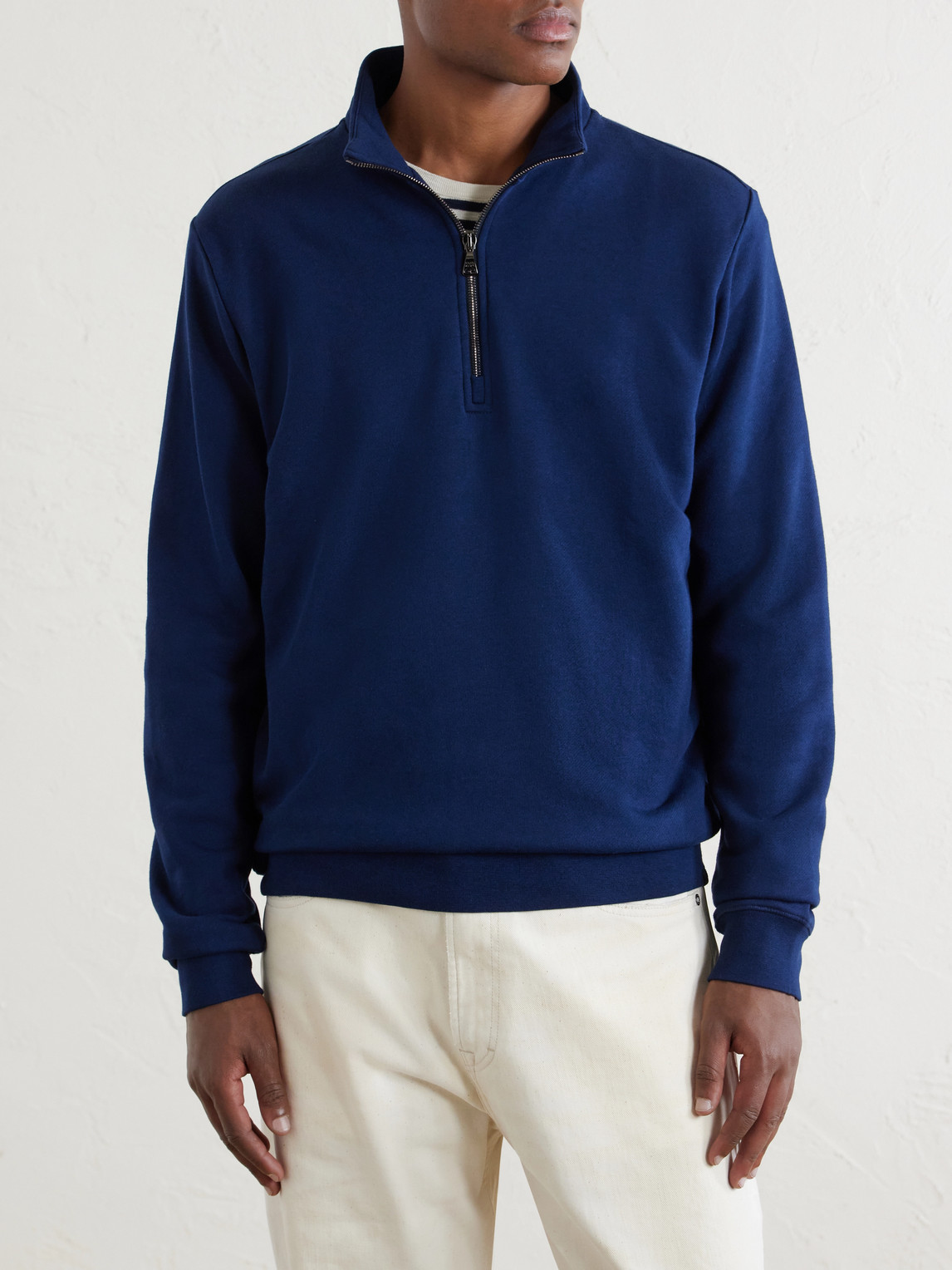 Quinn Cotton And Modal-Blend Jersey Half-Zip Sweatshirt