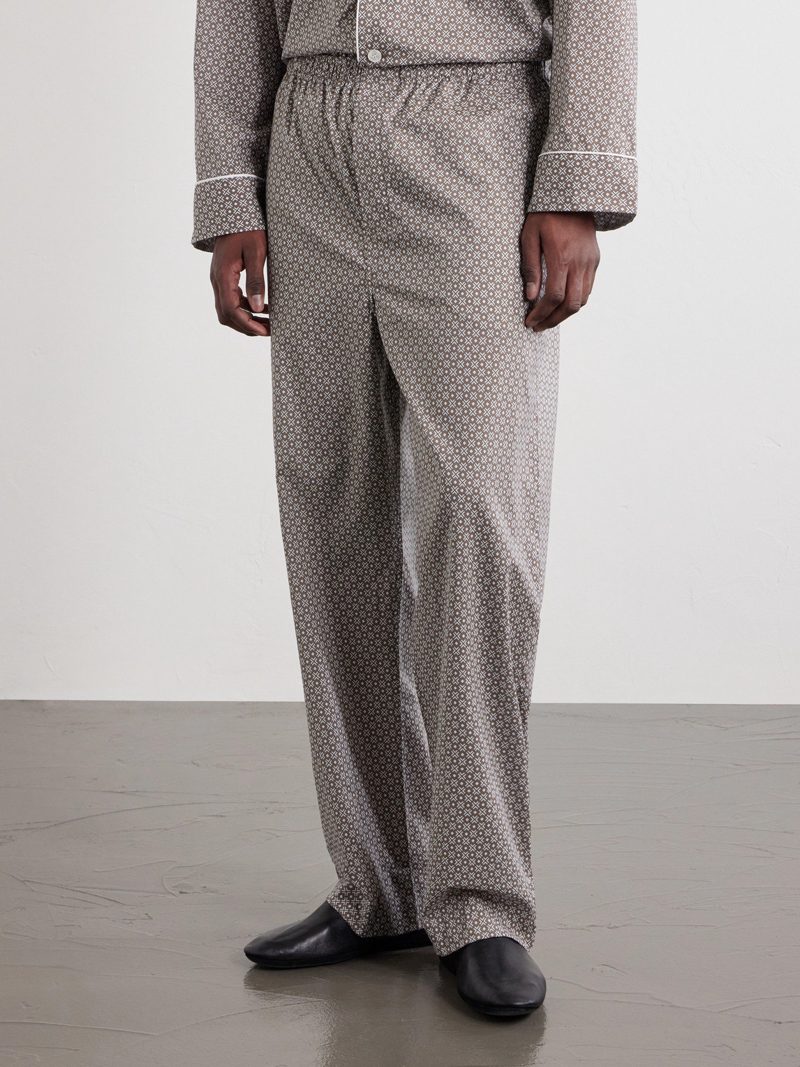  Derek Rose - Ledbury 96 Printed Cotton-poplin Pyjama Set - Men - Brown - S 
