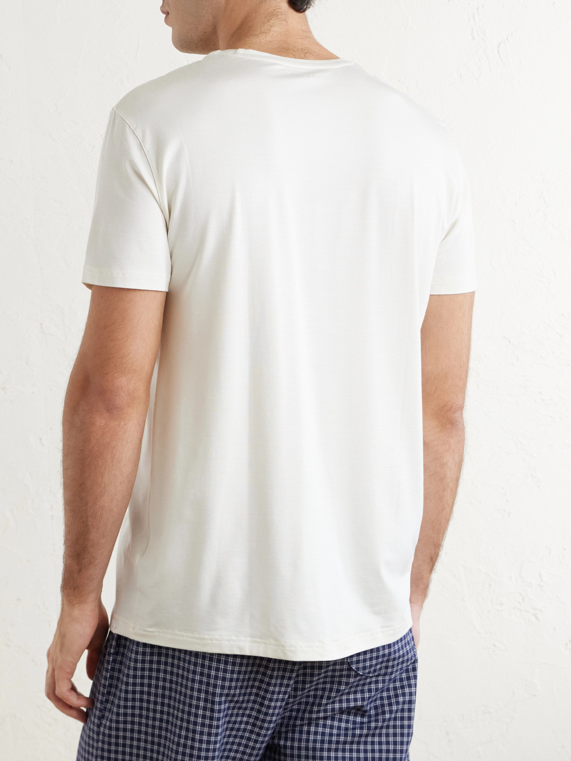 Derek Rose Basel Stretch-jersey T-shirt In White