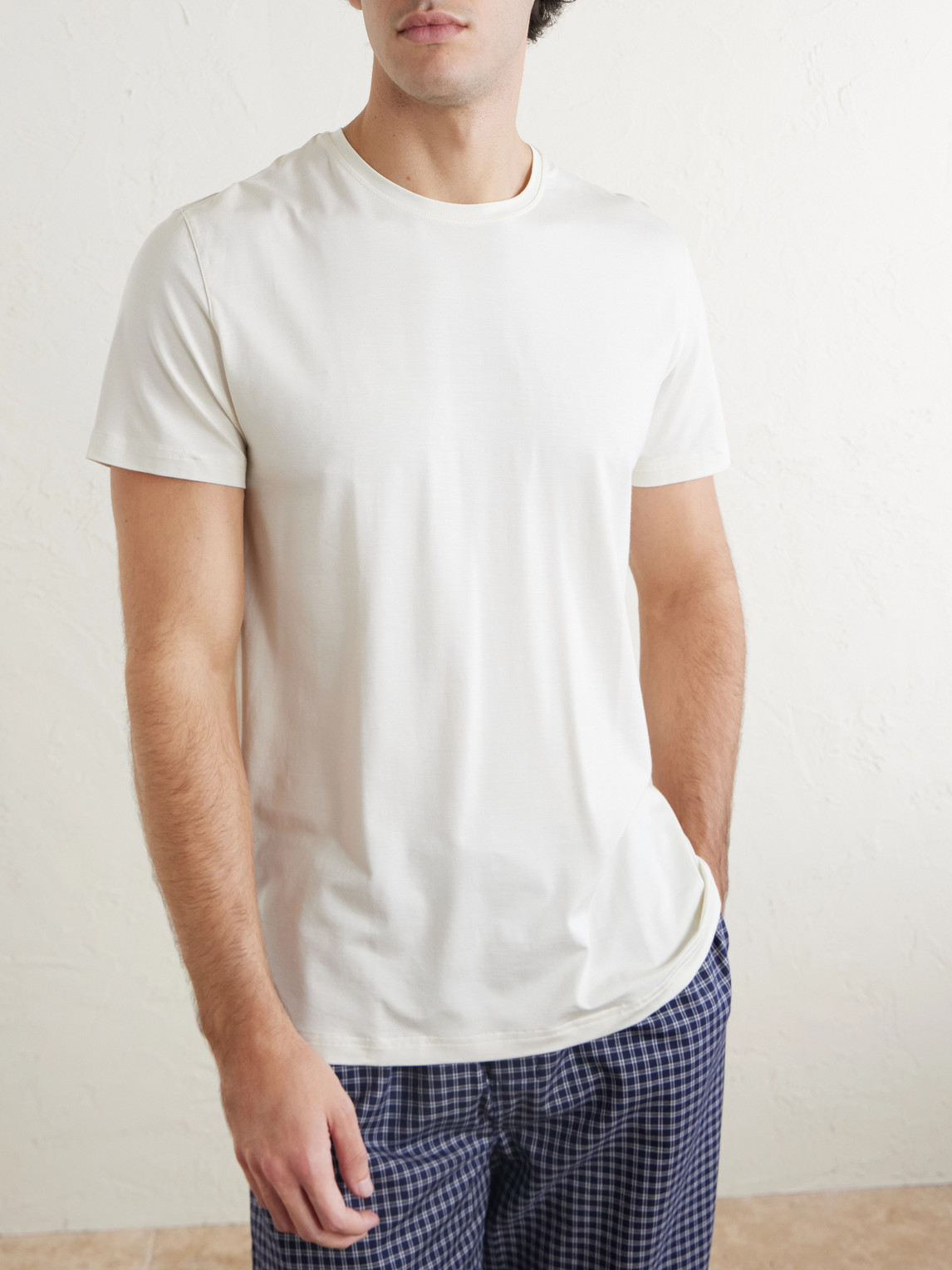 Derek Rose Basel Stretch-jersey T-shirt In White