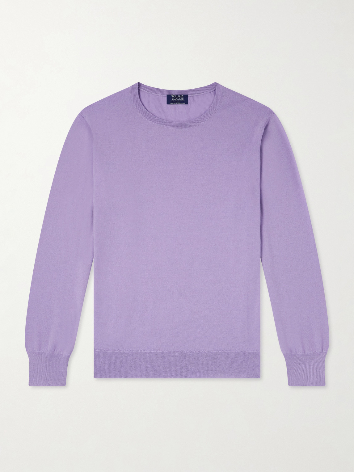 William Lockie Virgin Wool Sweater In Purple