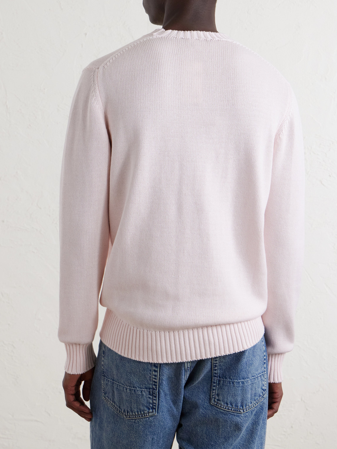  William Lockie - Knitted Cotton Sweater - Men - Pink - S 