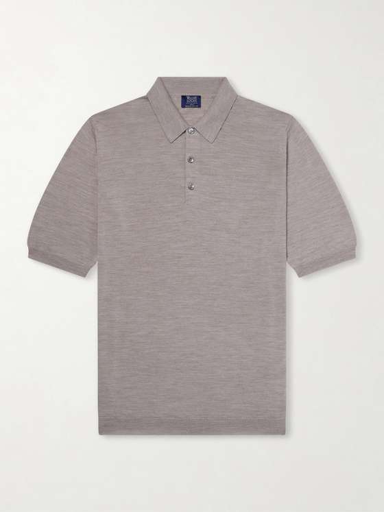 Williamlockie Merino Wool Polo Shirt