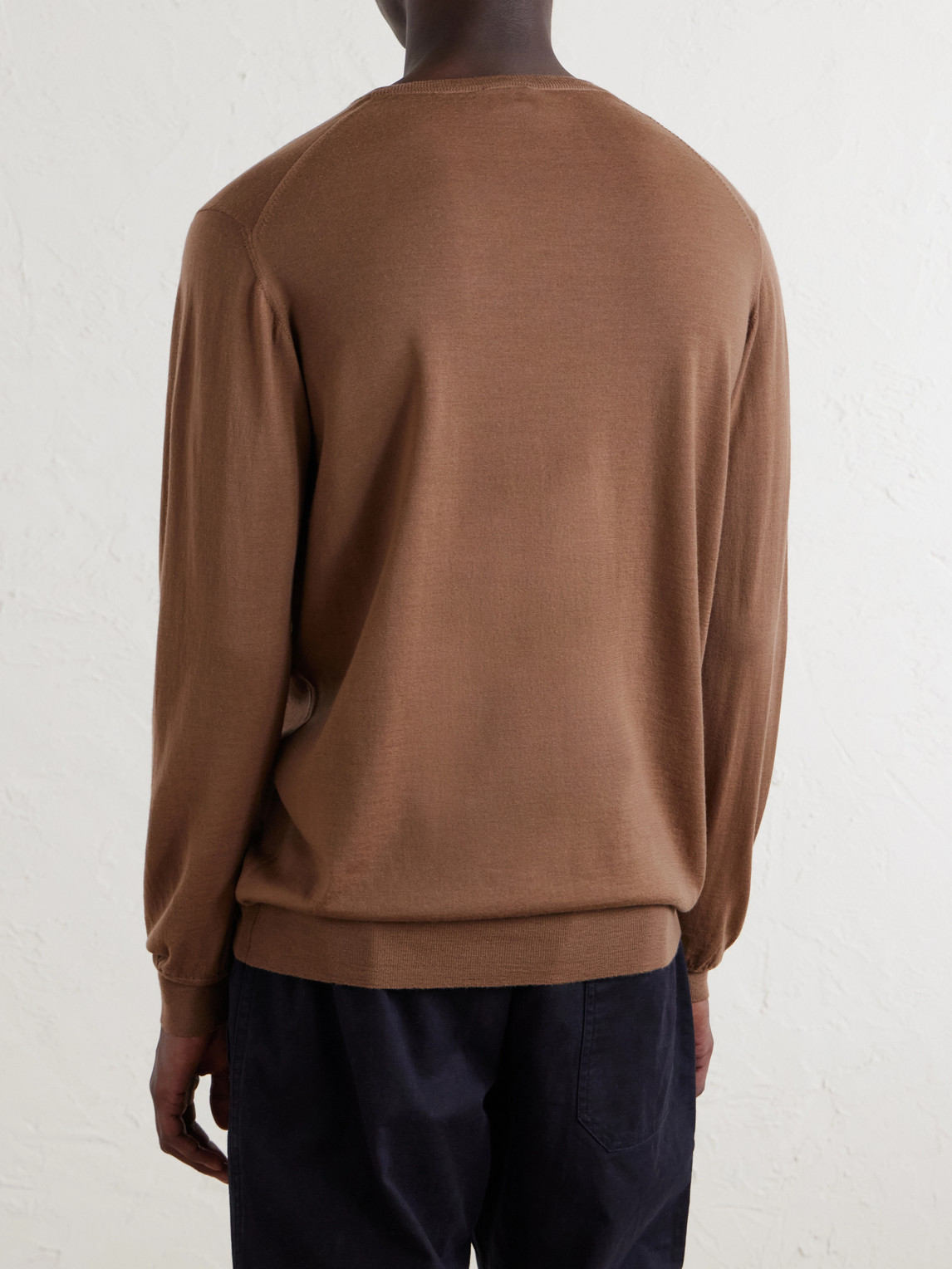  William Lockie - Merino Wool Sweater - Men - Brown - S 