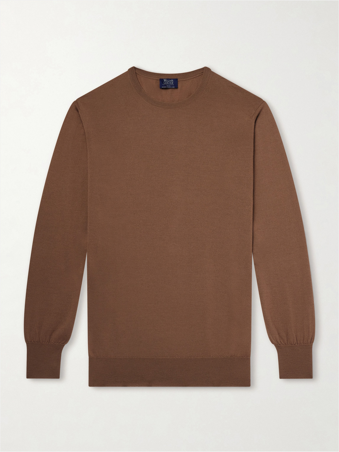 William Lockie Merino Wool Sweater In Brown