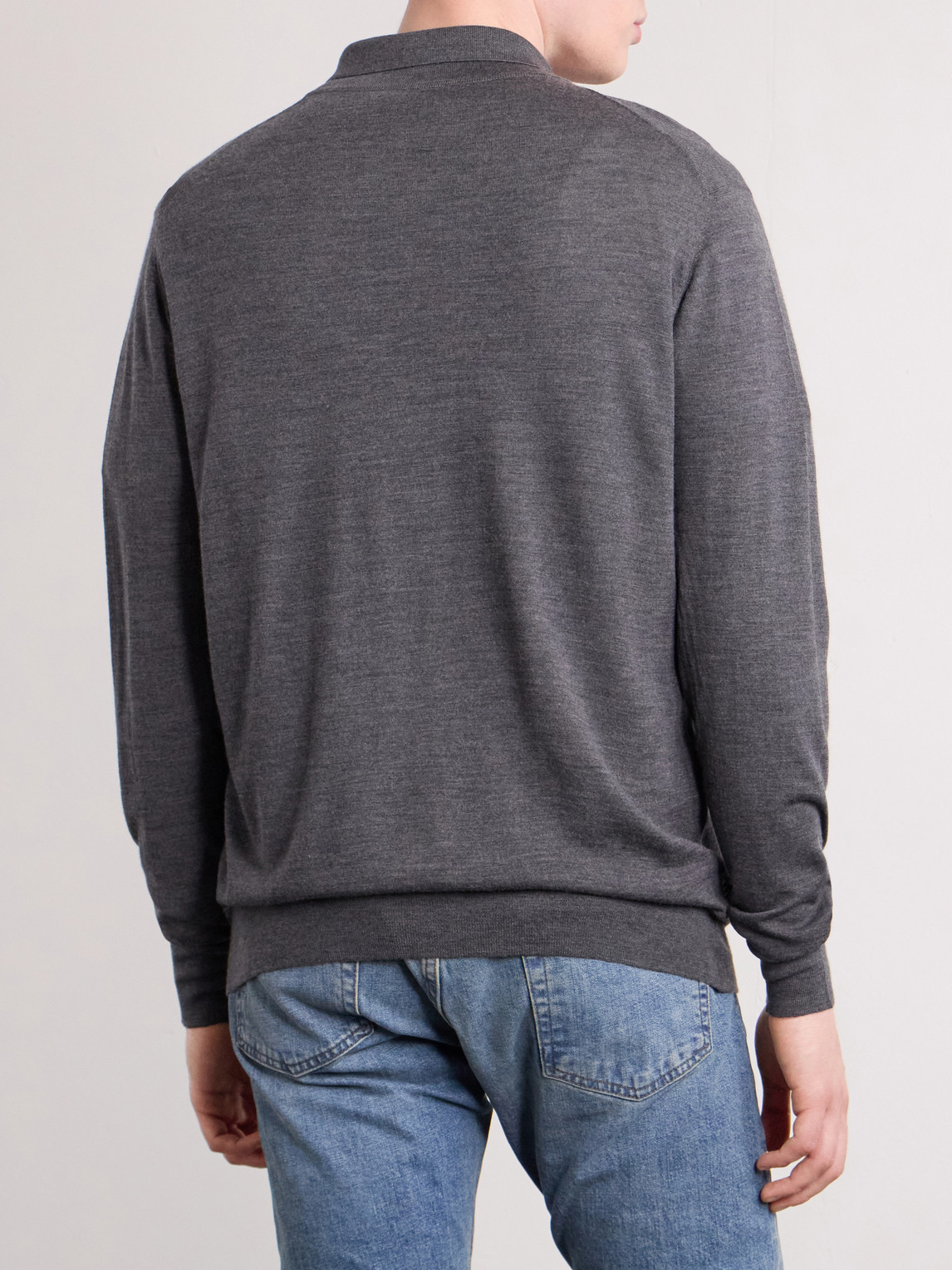  William Lockie - Virgin Wool Polo Shirt - Men - Gray - S 
