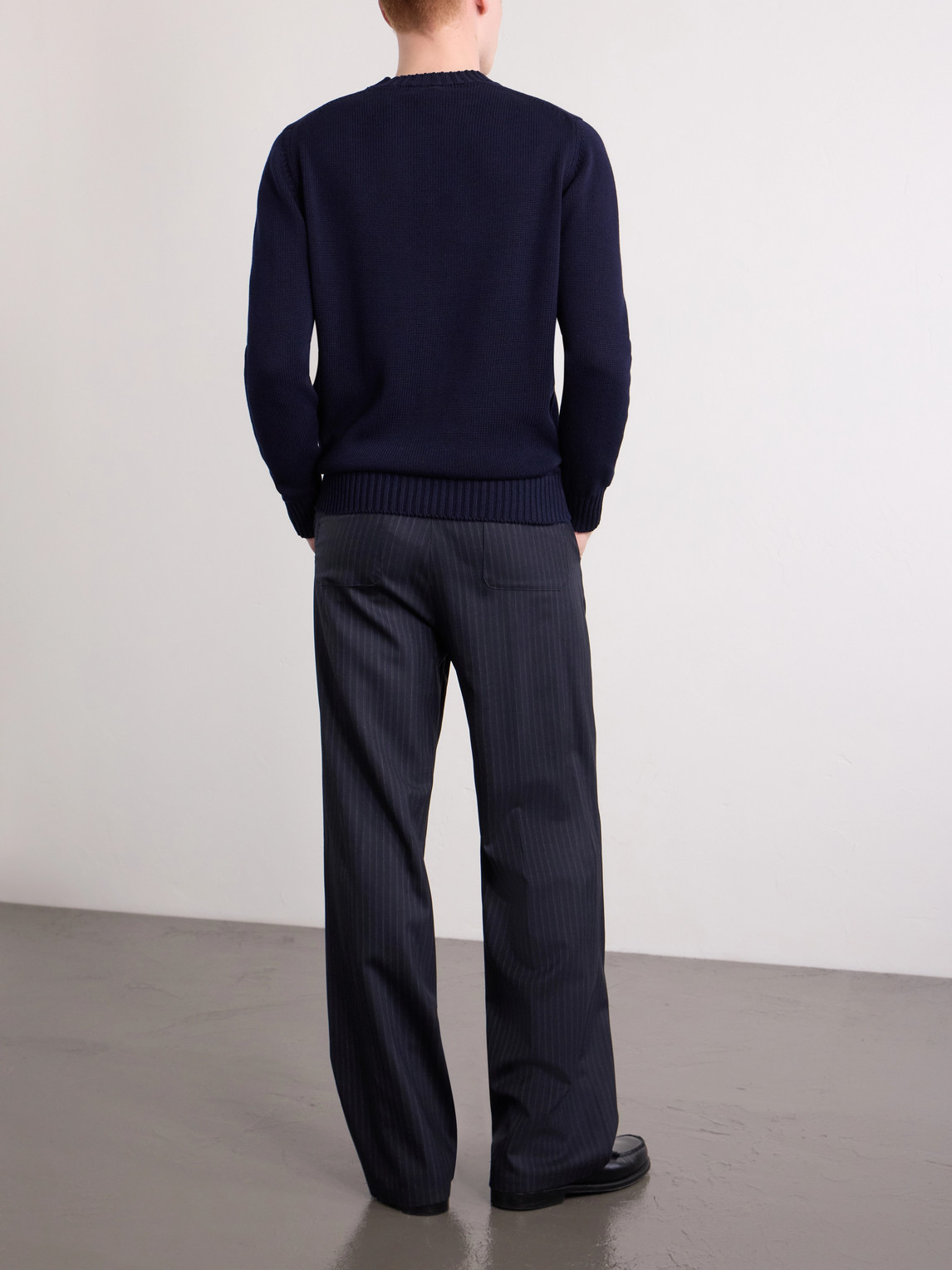  William Lockie - Knitted Cotton Sweater - Men - Blue - S 