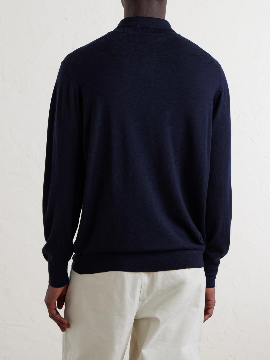  William Lockie - Virgin Wool Polo Shirt - Men - Blue - S 