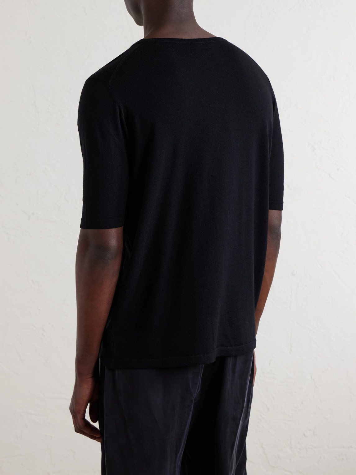  William Lockie - Virgin Wool T-shirt - Men - Black - S 