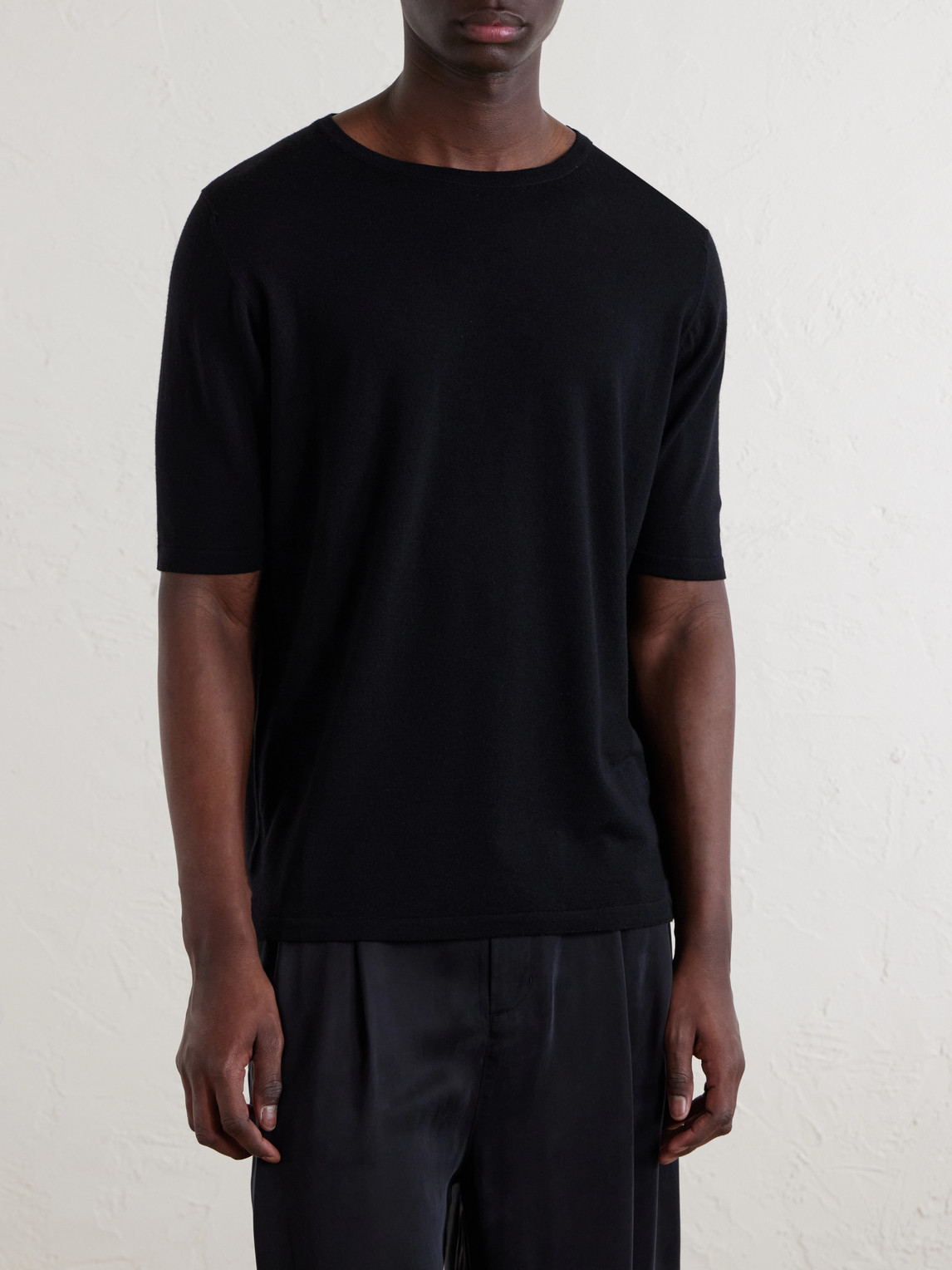  William Lockie - Virgin Wool T-shirt - Men - Black - S 
